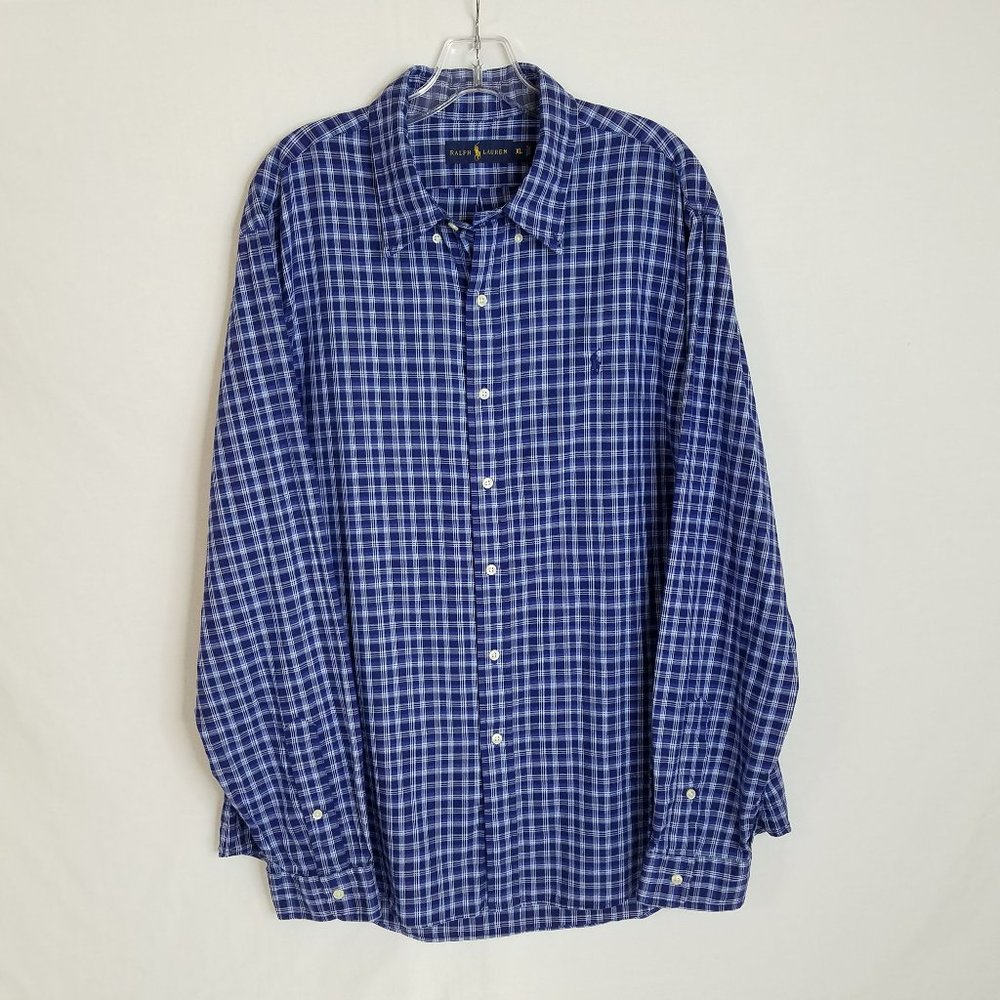 Polo Ralph Lauren Mens Plaid Button Front Shirt